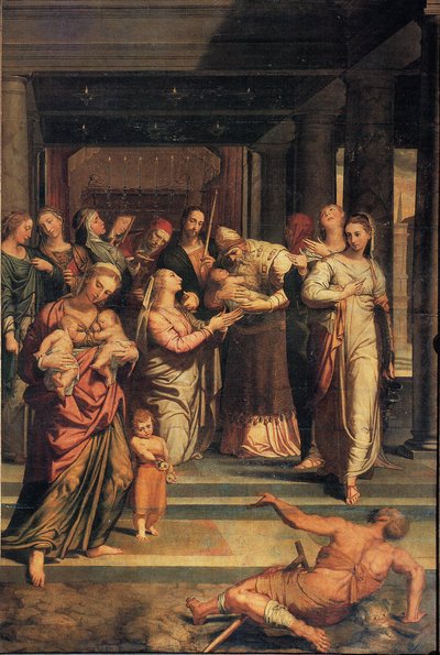The Purification of the Virgin in the Temple by Pedro Campaña